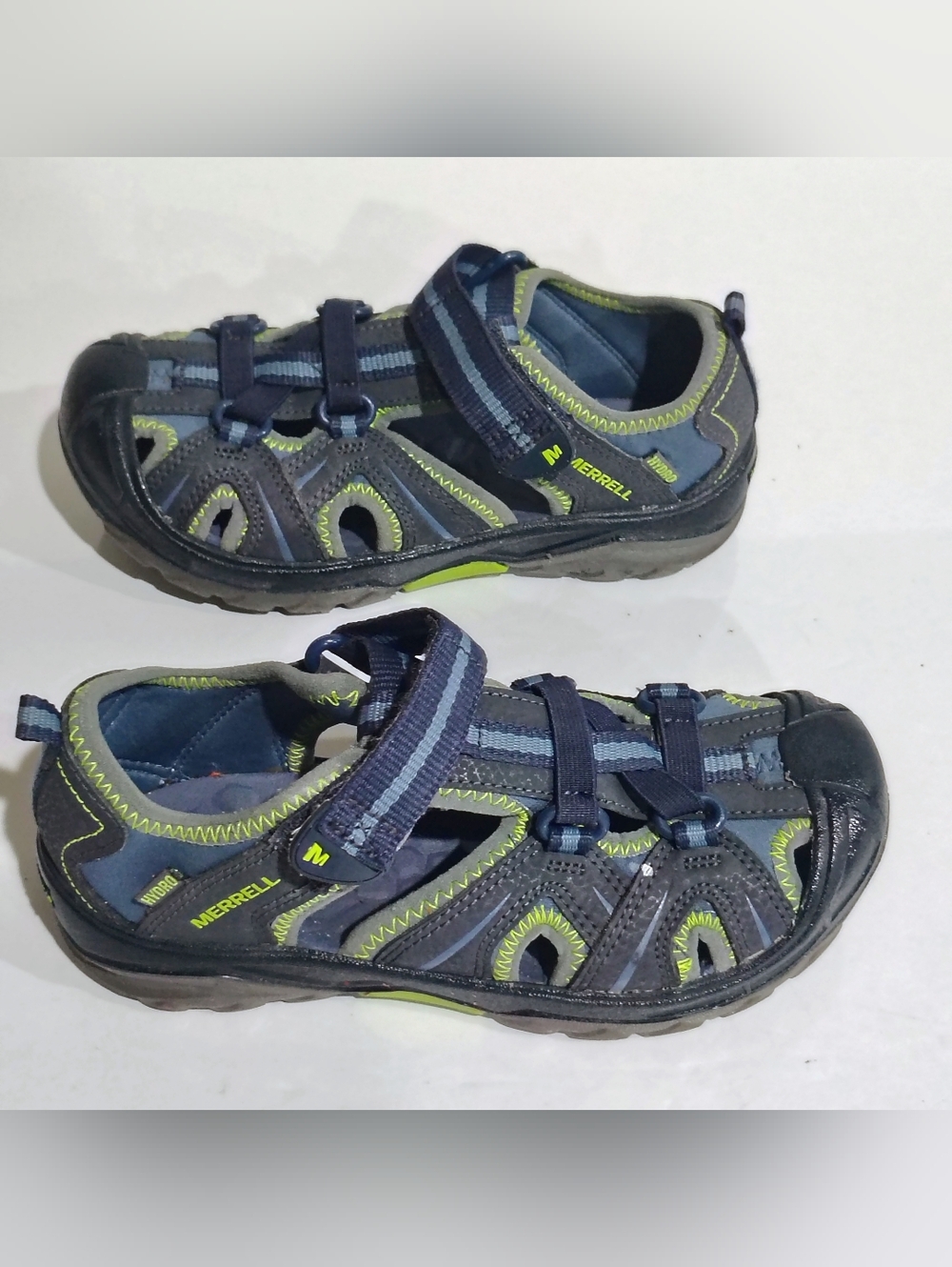 Merrell Kids' Navy and Lime Sport Sandal Size 1.